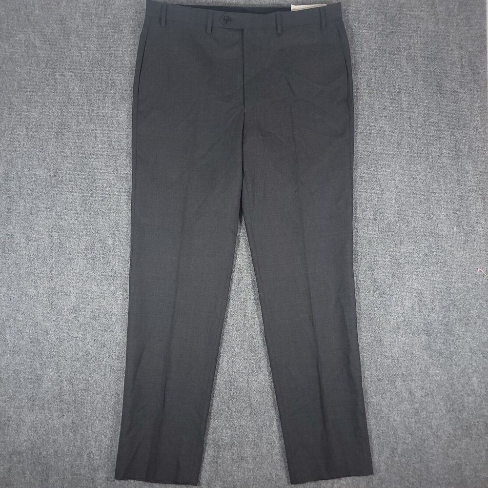 NWT Lauren Ralph Lauren LRL Dress Pants Mens 36x34 Gray Flat Front Pant Trousers